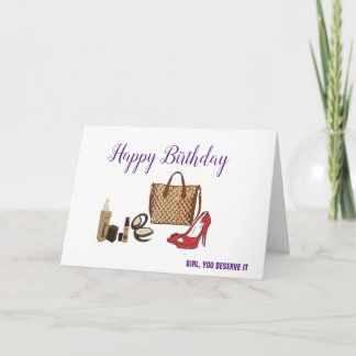 Happy Birthday fashion card