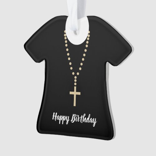 Happy Birthday Father Adorable Clergy Ornament