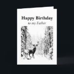 Happy Birthday Father Vintage Stag, Deer Card<br><div class="desc">Happy Birthday Father Vintage Stag,  Deer Animal,  Wildlife,  Nature</div>