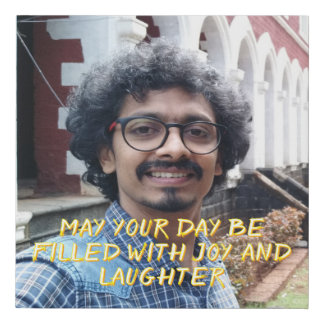Happy birthday faux canvas print