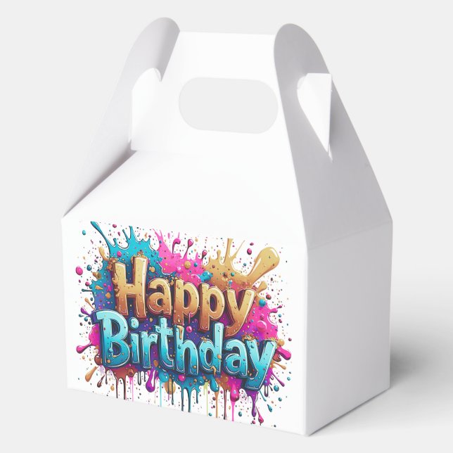 Happy Birthday Favor Boxes – A Festive Surprise! (Front)