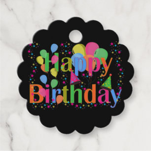 Happy Birthday Favor Tags