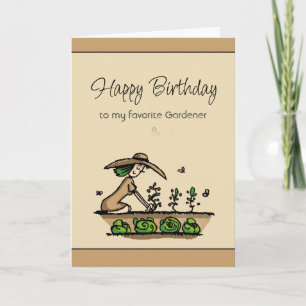 Happy Birthday Favorite Gardener Fun  Card