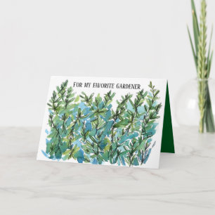 Happy Birthday Favorite Gardener Rosemary Card