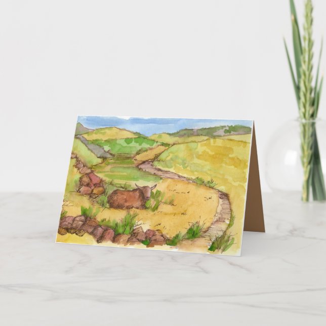 Happy Birthday Favorite Guy Cowboy Horseshoes Card (Front)