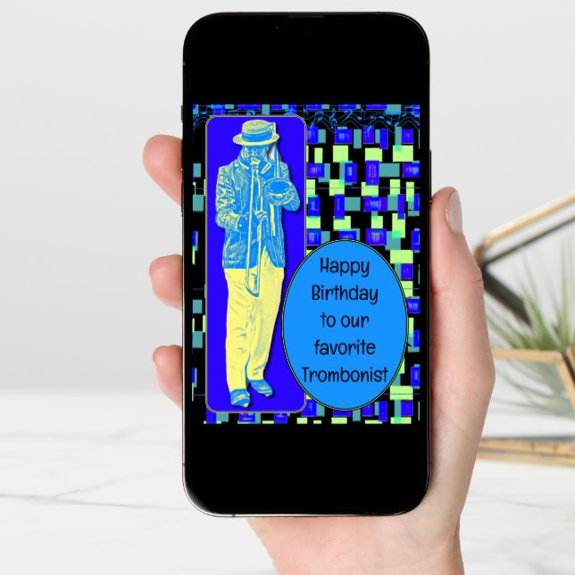 Happy Birthday Favorite Trombonist Card (Front Digital)