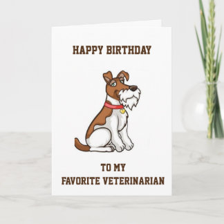 **HAPPY BIRTHDAY** FAVORITE **VETERINARIAN** CARD