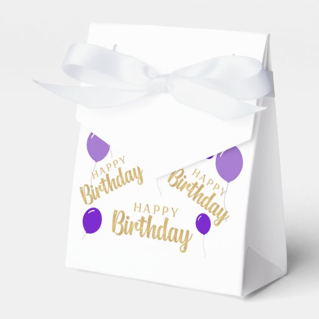 Happy birthday February birthdays Favor Box (Front Side)