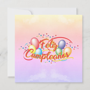 Happy birthday   Feliz Cumpleaños Card