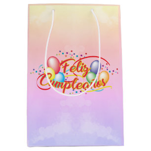 Happy birthday Feliz Cumpleaños Medium Gift Bag
