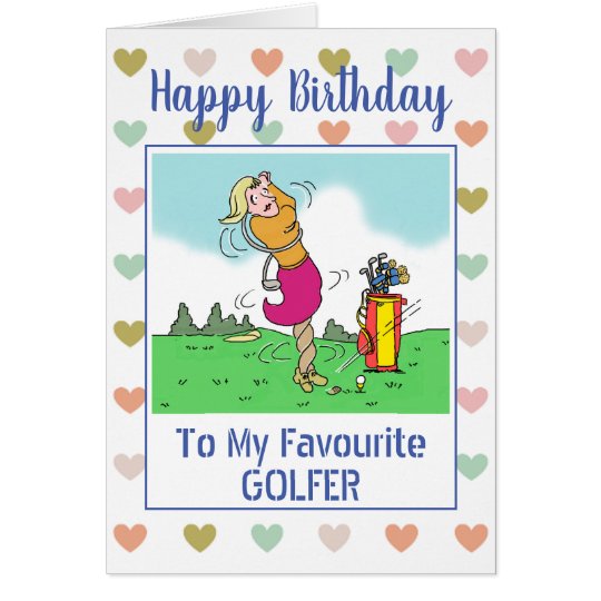 Happy Birthday Female Golfer | Zazzle.com