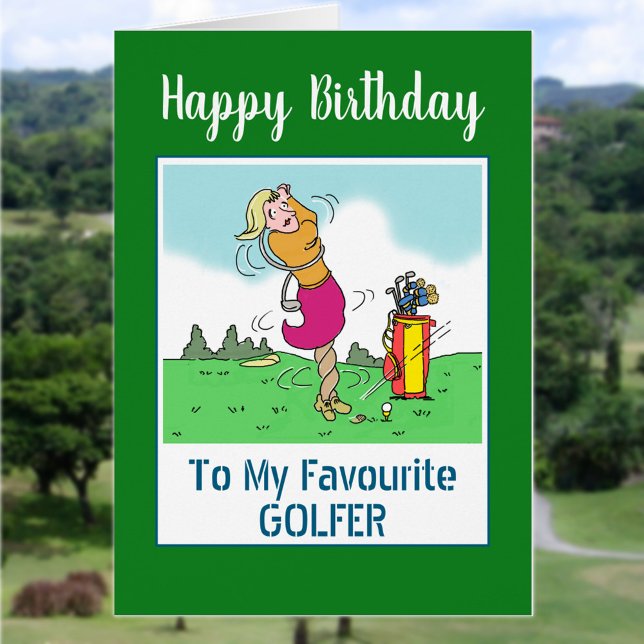Happy Birthday Female Golfer Cards (Creator Uploaded)