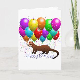 Happy Birthday Ferret Card