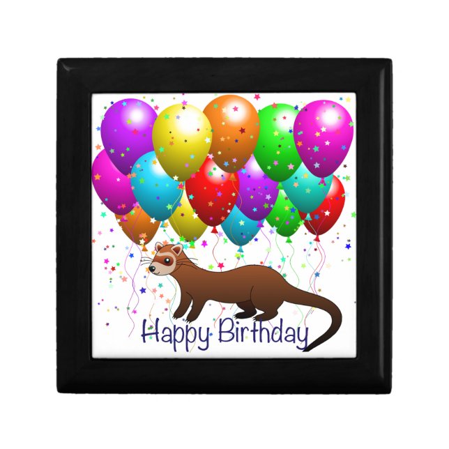 Happy Birthday Ferret Gift Box (Front)