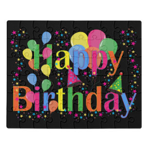 Happy Birthday, festive birthday celebration Jigsaw Puzzle