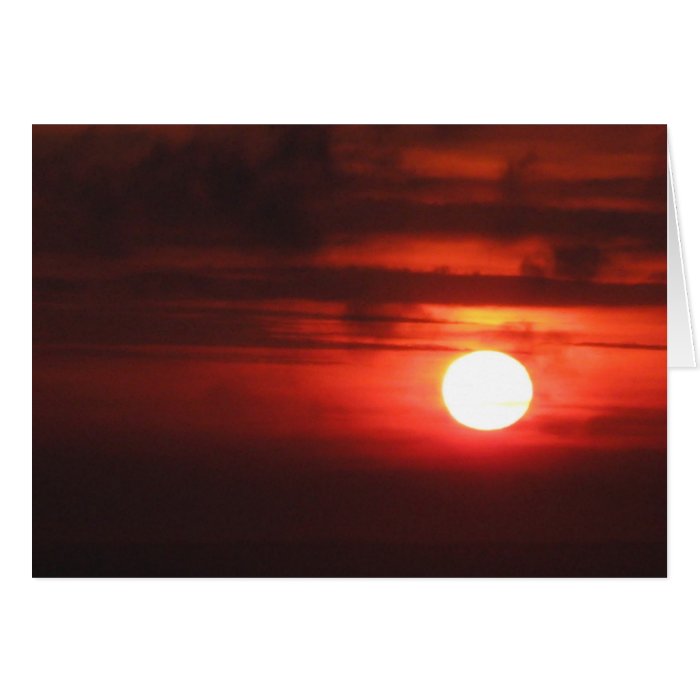 Happy Birthday   Fiery Sunset II Greeting Card