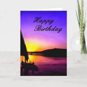 Happy Birthday Fine Art Sailing Card. Card