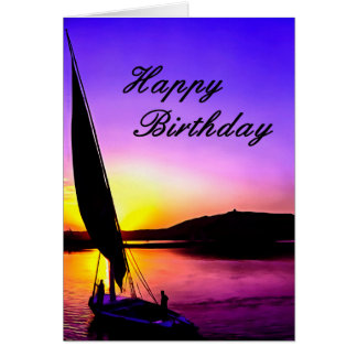 Happy Birthday Fine Art Sailing Card. Cards