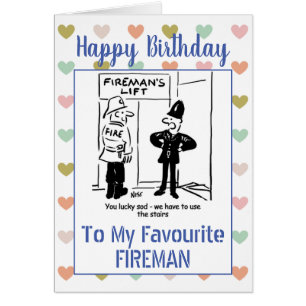Happy Birthday Fireman Cards