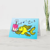 Happy Birthday Fish - funny cartoon Greeting Card | Zazzle