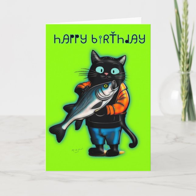 HAPPY BIRTHDAY FISHERMAN CARD (Front)