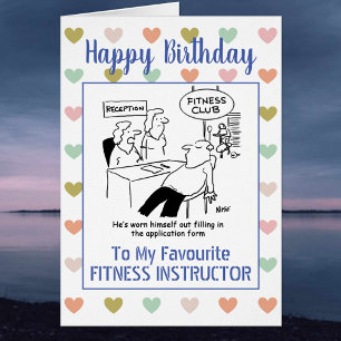 Happy Birthday Fitness Instructor Cards