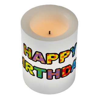 happy birthday flameless candle