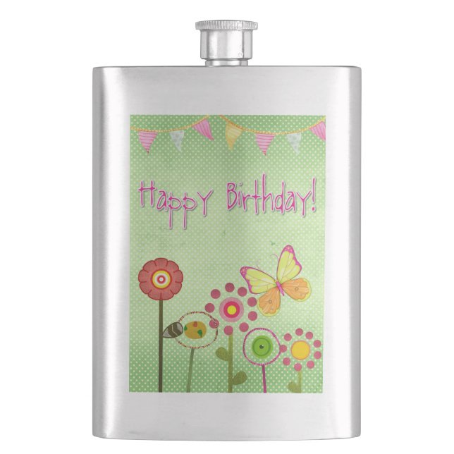 Happy Birthday Flask (Front)