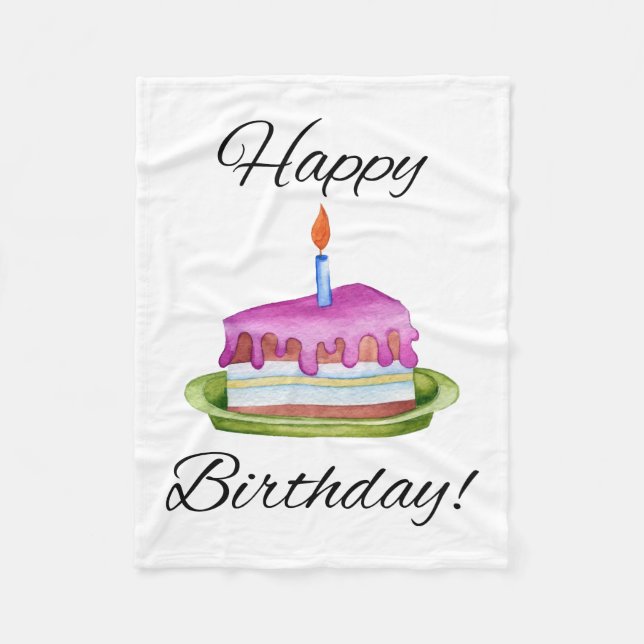Happy Birthday! Fleece Blanket (Front)