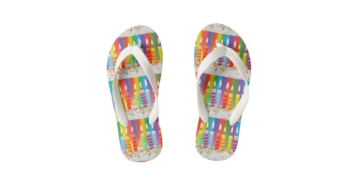 Happy Birthday Flip Flops | Zazzle