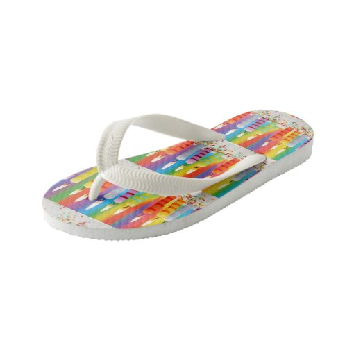 Happy Birthday Flip Flops | Zazzle