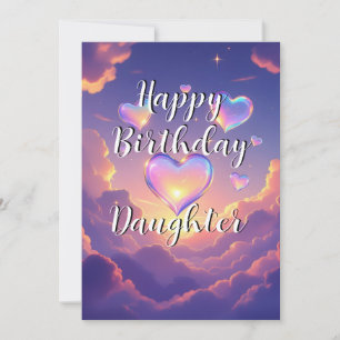 Happy Birthday Floating Hearts Birthday Card