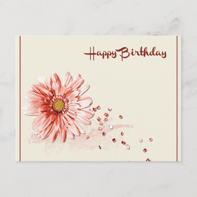 Happy Birthday Flora Personalize Destiny Destiny'S Postcard (Front)