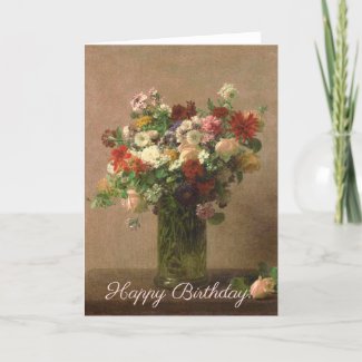 Happy Birthday - Floral Bouquet | French Fine Art Card
