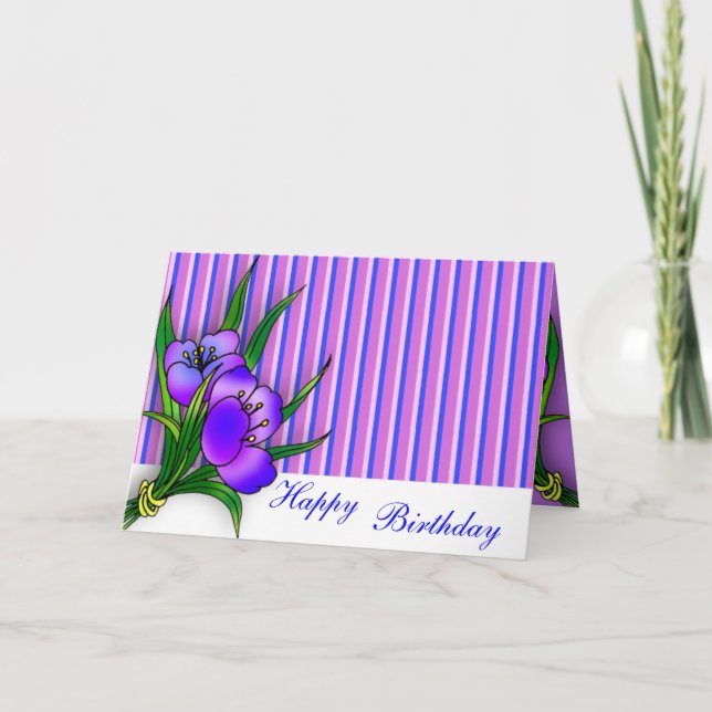 Happy Birthday Floral Card (Front)