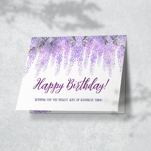 Happy Birthday Floral Folded Holiday Card