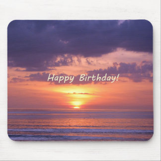 Happy Birthday Florida Beach Sunset Mouse Pad