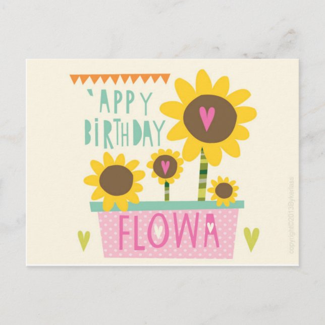 Happy Birthday Flowa - Manchester Card (Front)