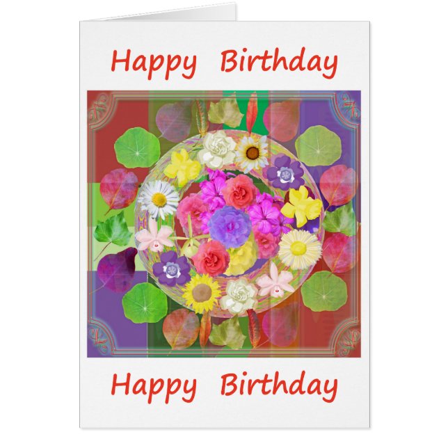 Happy Birthday : Flower Show Cards (Front)
