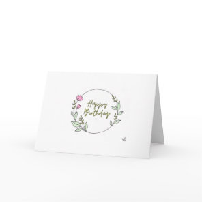 Happy Birthday Flowers 10 Card