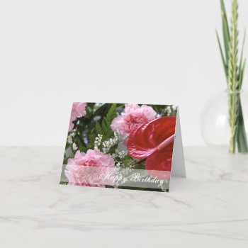 Happy Birthday Flowers Bouquet Card by RossiCards at Zazzle