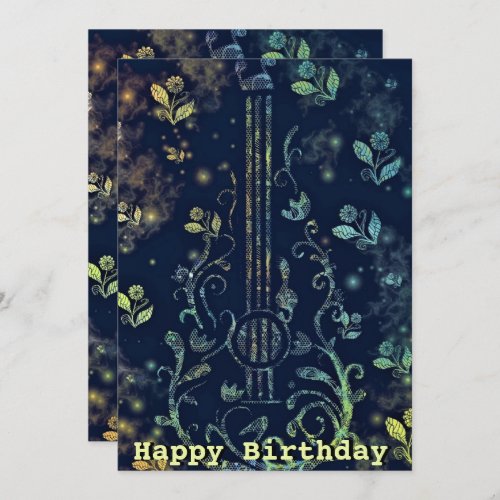 Happy Birthday _ Flowers Guitar Art