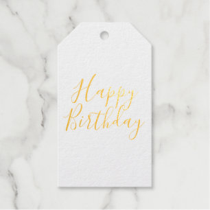 Happy Birthday Foil Gift Tags