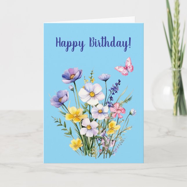 Happy Birthday Folded Card (Front)