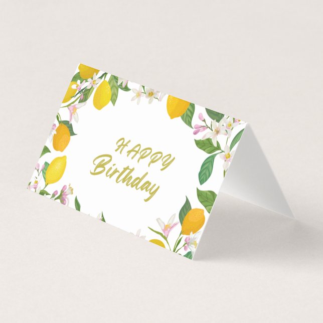 Happy Birthday Folded Card (Front)