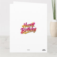 Happy Birthday Folded Greeting Card