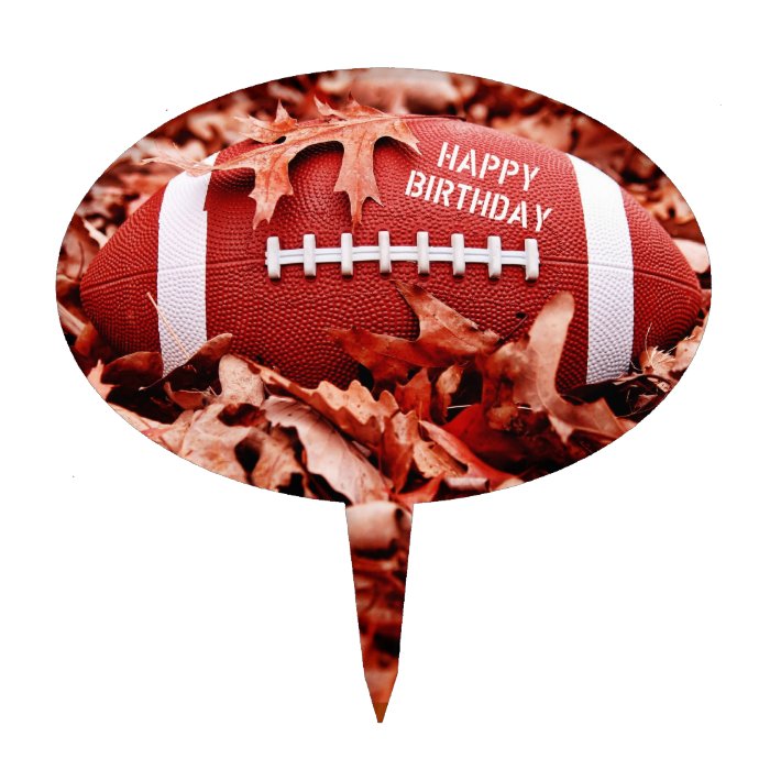 Happy Birthday Football Cake Topper