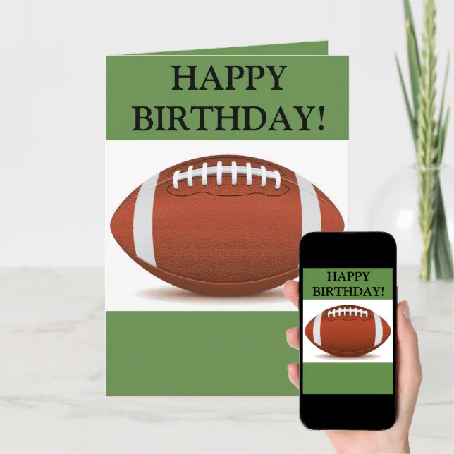 Happy Birthday Football Card | Zazzle