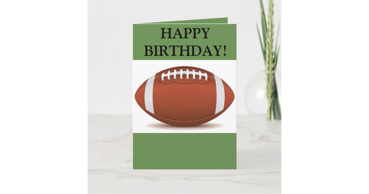 Happy Birthday Football Card | Zazzle.com