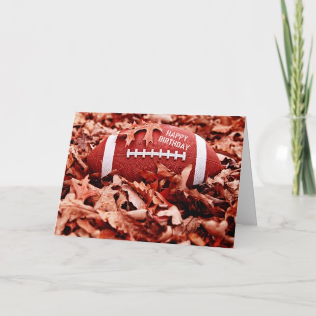 Happy Birthday Football Card (Front)